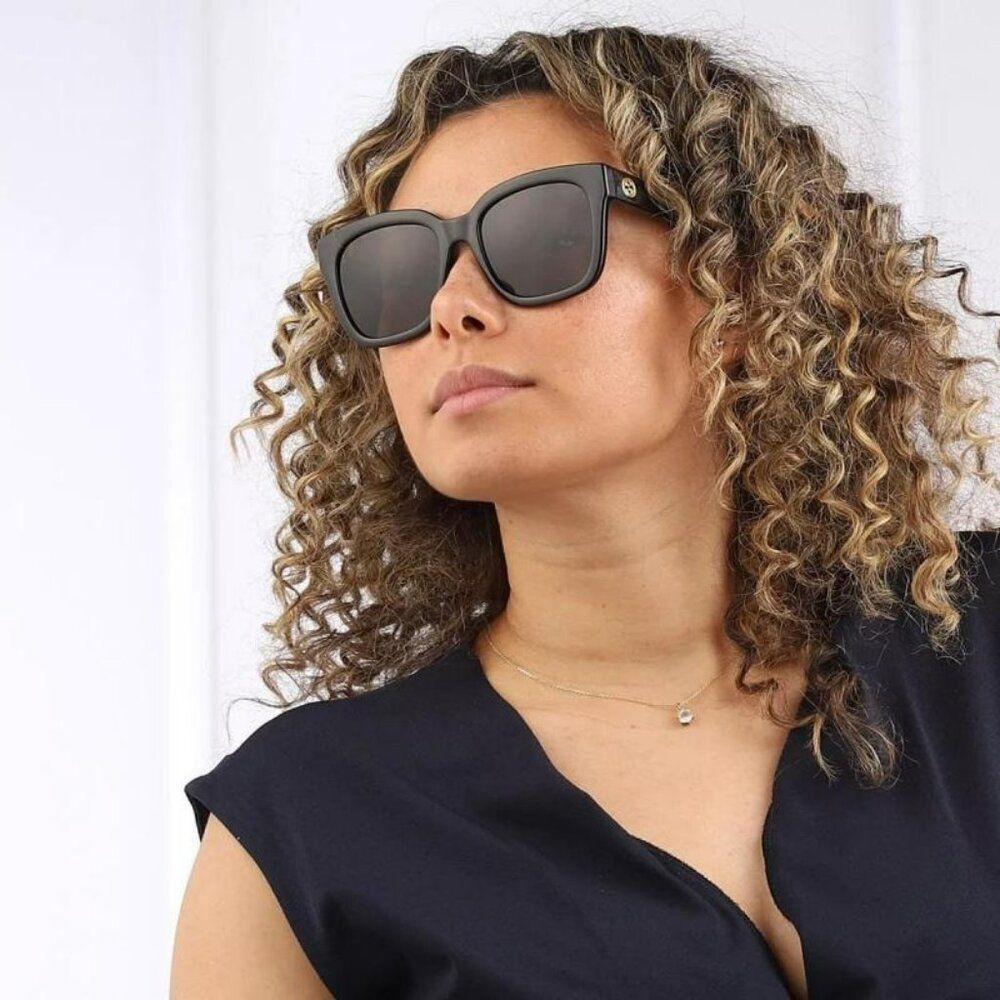 Gucci Women Sunglasses Black / Pink Grey Square GG1338S 006 NEW AUTHENTIC - Picture 13 of 14